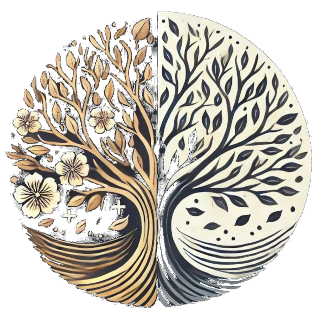 Das Logo zeigt einen zweiseitigen Baum als Symbol für den Start und as Ende eines bedeutetnden Abschnitts. Hochzeit, Geburt aber eben auch Abschied nehmen, gehören zum Leben dazu